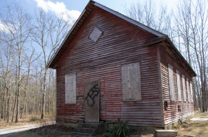 Public School Number 94, built by Raleigh in 1872. It was rebuilt in 1916 and has fallen into ruin today.